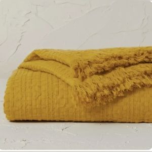 Opalhouse designed w Jungalo Waffle Weave Bed decorative Throwblanket Ye…